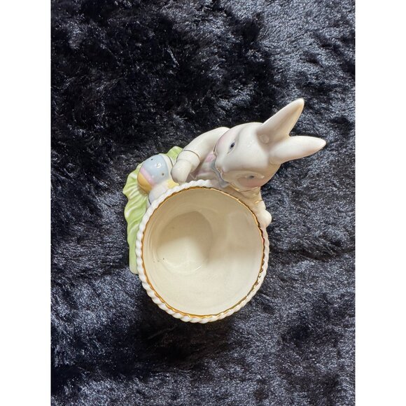 Lenox Occasions Easter Bunny Votive Candle Holder Easter Basket - Picture 3 of 7